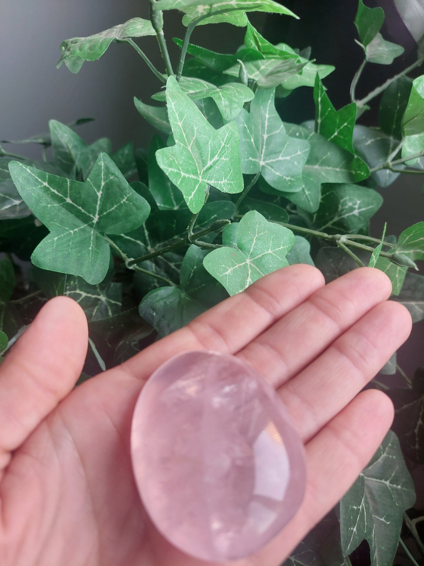 Rose Quartz Palm Stone